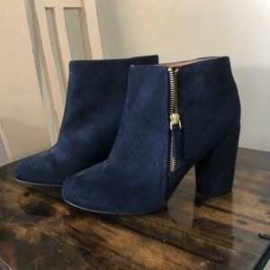 Ana Navy Blue and Gold booties -size 7.5